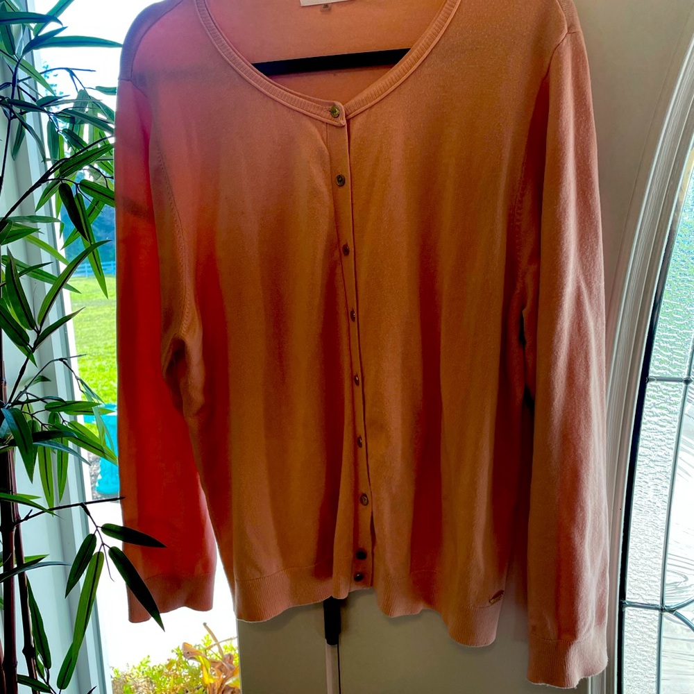 Gorgeous Calvin Klein 2XL pink/peach cardigan